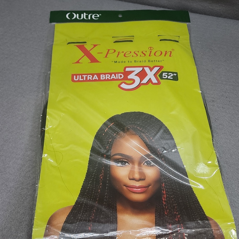 Outre X-Pression‎ Ultra Braid 3X Dark Brown 4 Pre-Stretched Synthetic Hair NEW